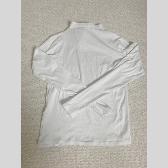 Zara White Mock Turtleneck Top Medium - Picture 2 of 2